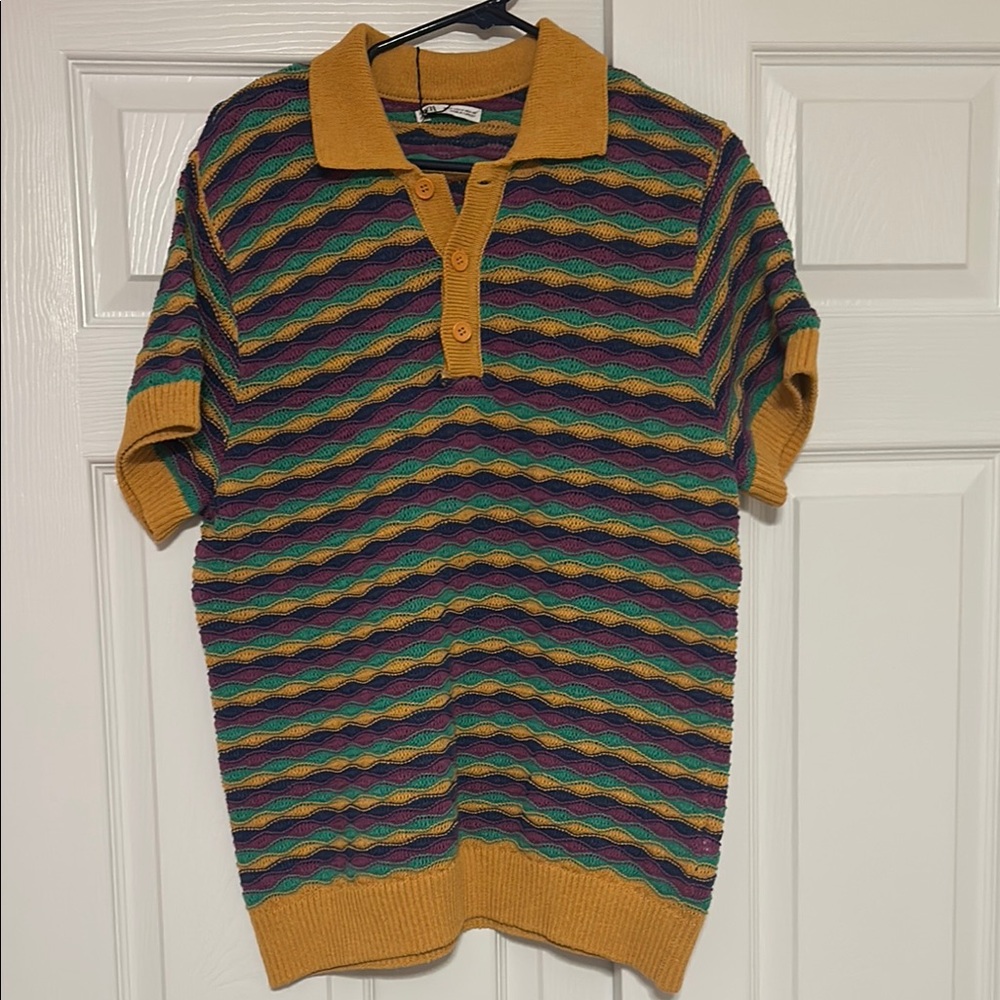 Multicolor Striped Polo Shirt